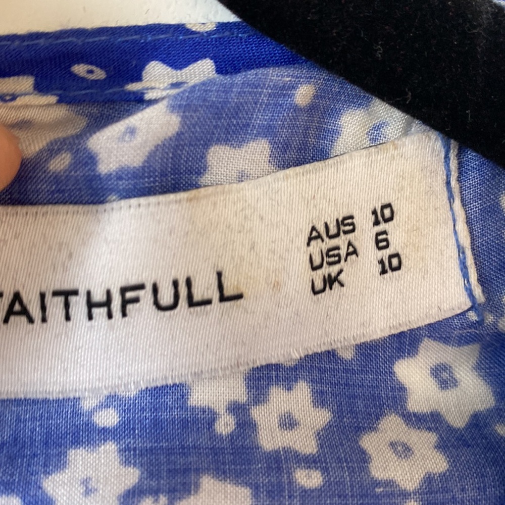FAITHFULL the brand dress blue flowers - Picture 2 of 2